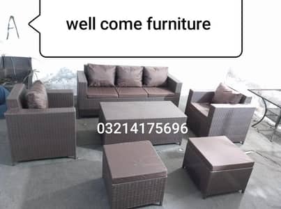 OUTDOOR GARDEN RATTAN UPVC FURNITURE SOFA SET CHAIRS TABLE UMBRELLA