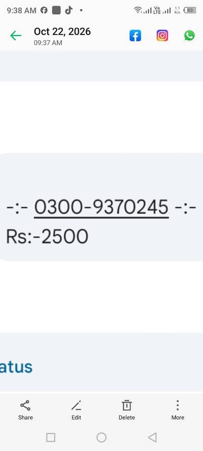 Mobilink Starting Number