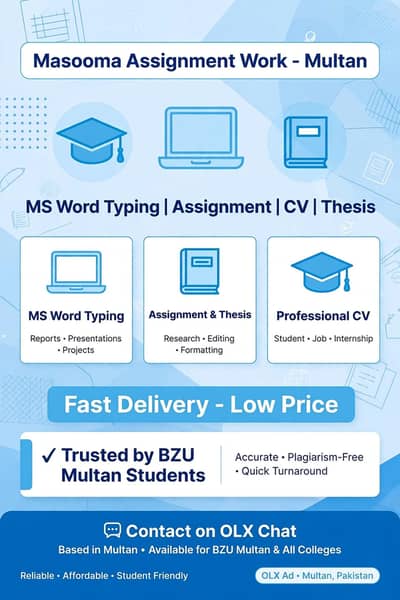 BZU Multan students _ MS assignment typing word _ fast