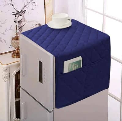 Quilted Cotton Fridge Cover With Pockets