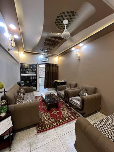 3 Bed DD Flat For Sale Afnan Arcade With Roof Block 15 Gulistan e Jauher
