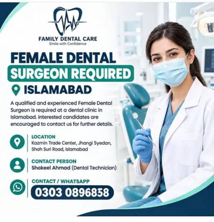 one female dental surgeon required - Medical Jobs - 1120743014