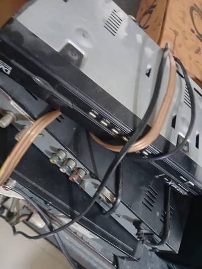 2 dish receivers and 1 DVD player