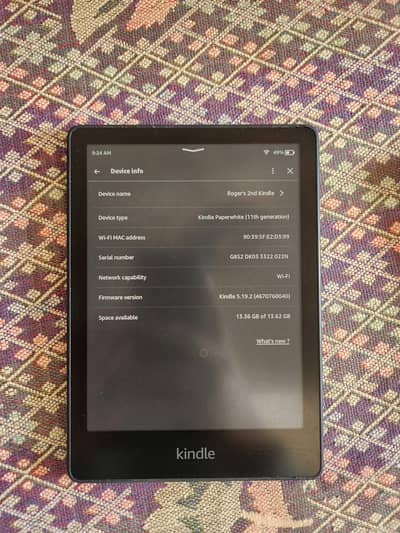 Kindle paperwhite 11th generation.
