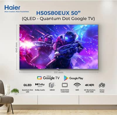 Haier - 50 Inch UHD 4K QLED Google