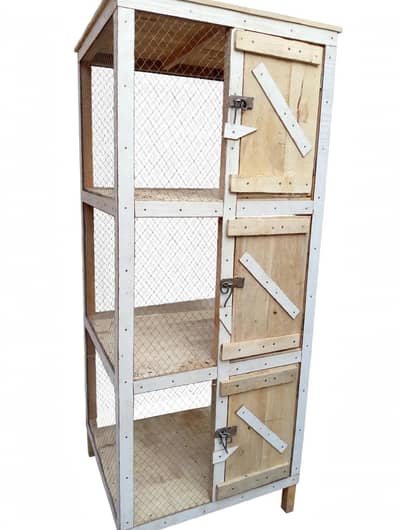 Royal Loft 3 Portion Pigeon Cage 44 Inch - Jadawala Faisalabad