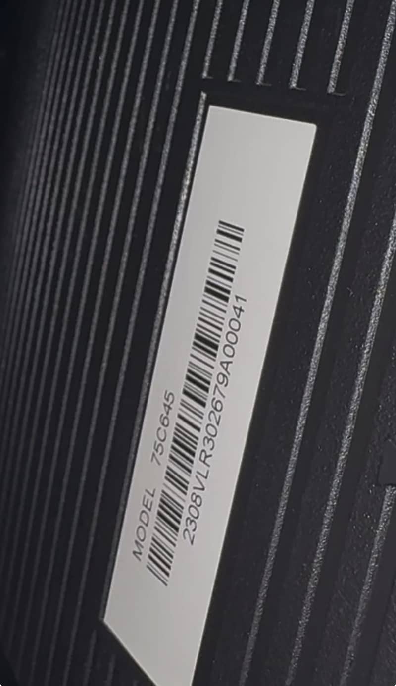 TCL 75 inch  Screen damage / Bleeding  Model 75C645 2