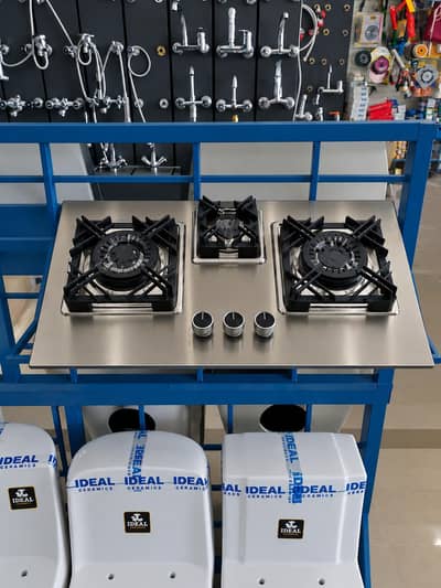 Stainless Steel 3 Burner Gas Hob – Premium Quality