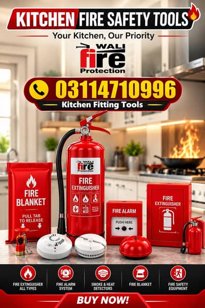 fire safety kitchen tools extinguishers available