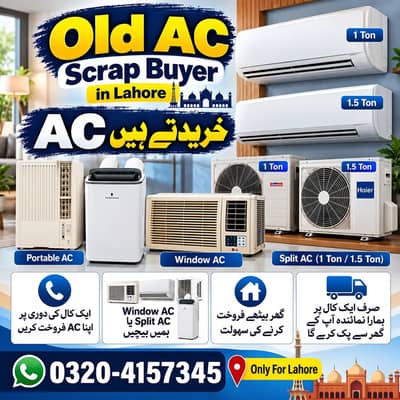 we purchase used new ac dead ac,Window ac ,split ac DC inverter ac  w