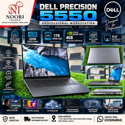 Dell Precision 5550 Xeon | 32GB RAM | 1TB SSD | Quadro T2000 4GB