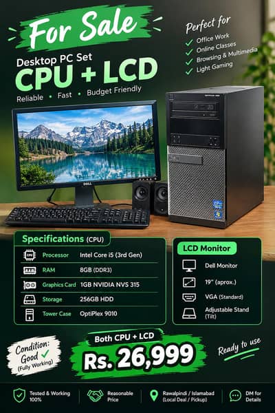 CPU + LCD only, Emergency sale, check description for details.