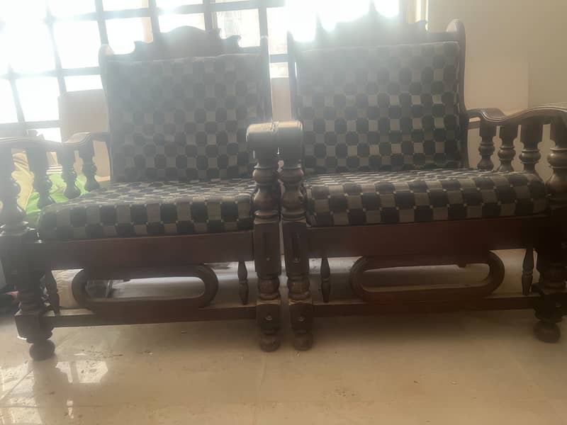 Solid Tali wood Sofa 1