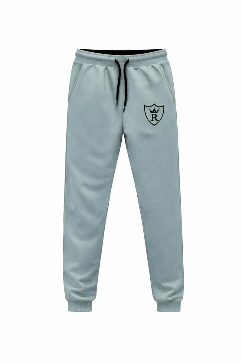 Men Fleece Printed Track Suit Grey Slim Fit Winter - Eastern - 1120744515