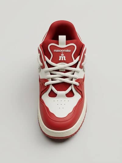 Masoomake Red & White Casual Sneakers - Used / Good Condition