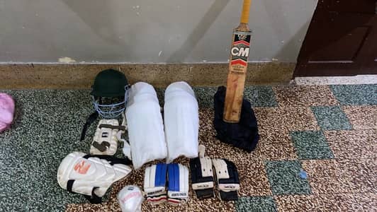 Cricket Batting Kit for Sale – Bat, Helmet, Pads & Gloves