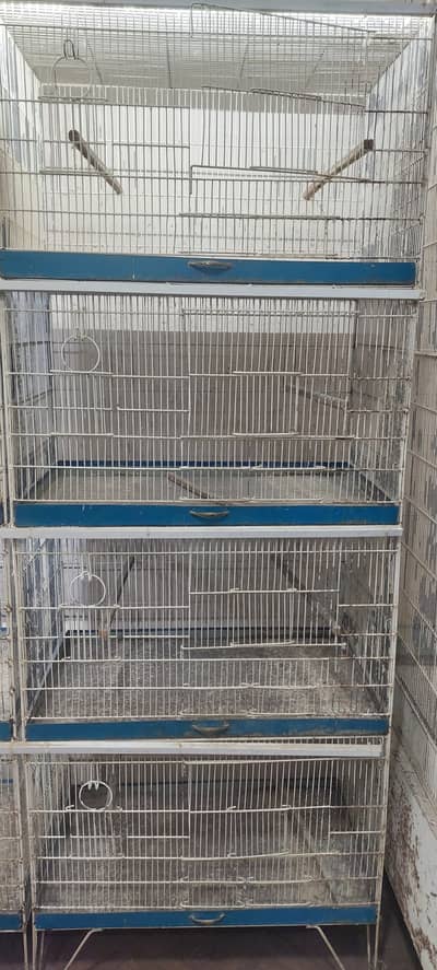 Metal used cages for birds (good condition with quality material)