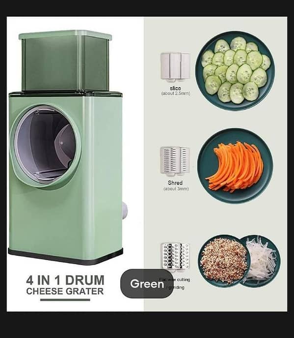 T  Multi-Functional Manual Vegetable Cutter High-Efficiency Rotary Grater With Handle