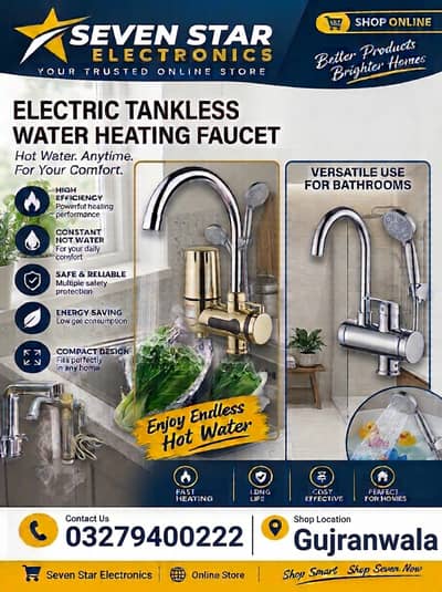: Instant Electric Heating Faucet for Kitchen Bathroom Portable geyser