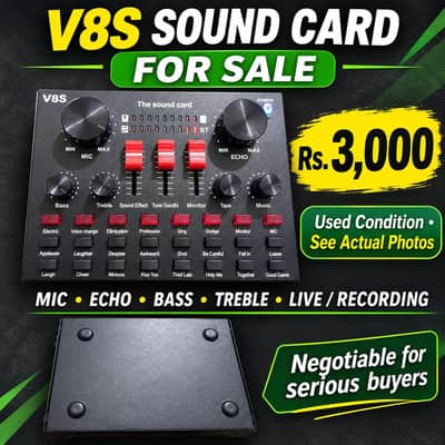 V8S Sound Card for Sale – Good Condition – Rs. 3,000