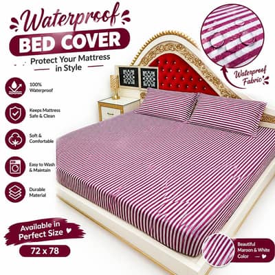 Palachi Printed Double Bed Mattress Cover