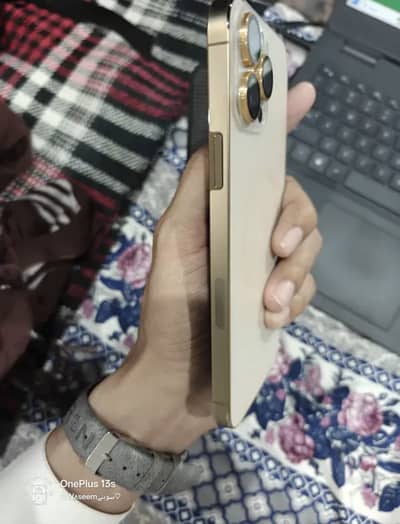 Apple iPhone 13 Pro Max  Golden 128 FU BH 99 2month Confrim Esim Time
