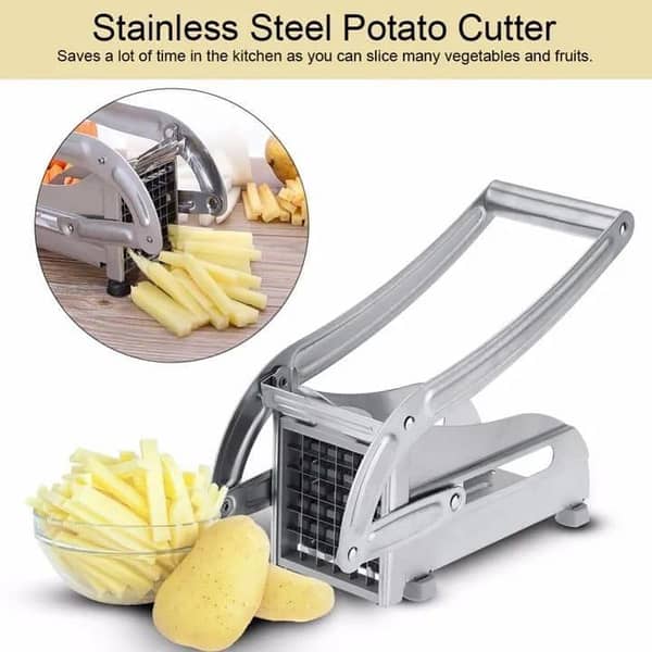T   Stainless Steel French Fries Potato Cutter Slicer Potato Chips Making Machine