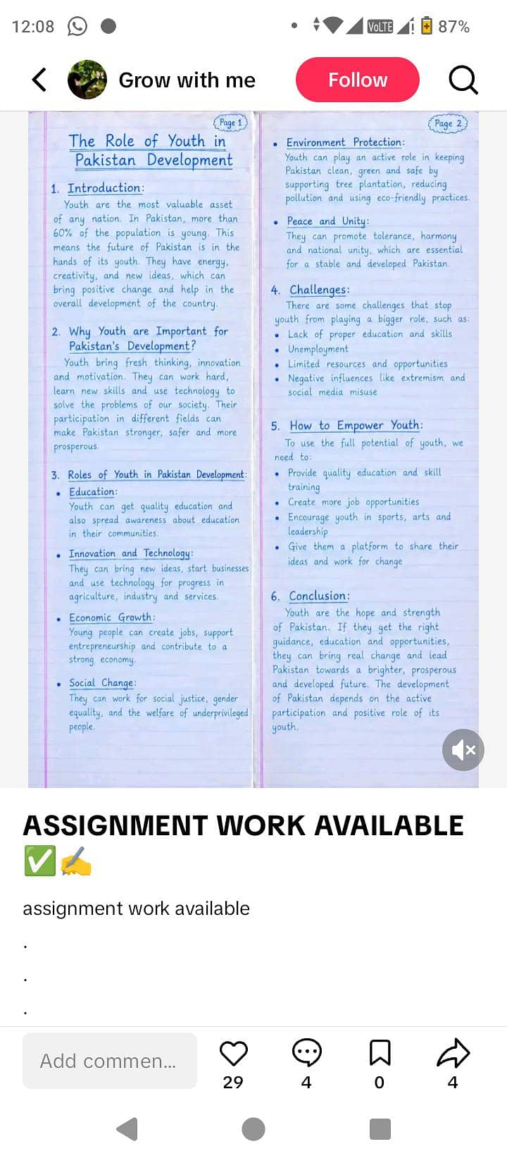 assignment written 0