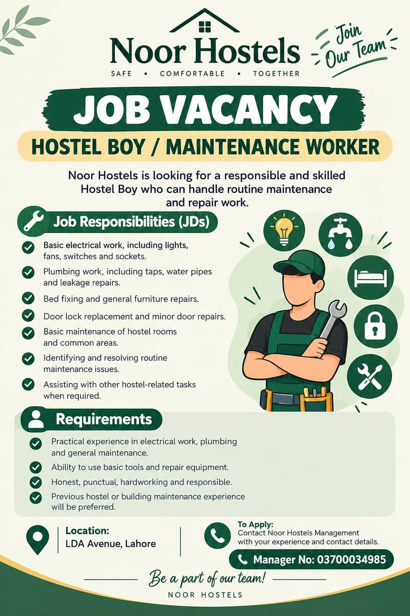 Hostel maintanace 0