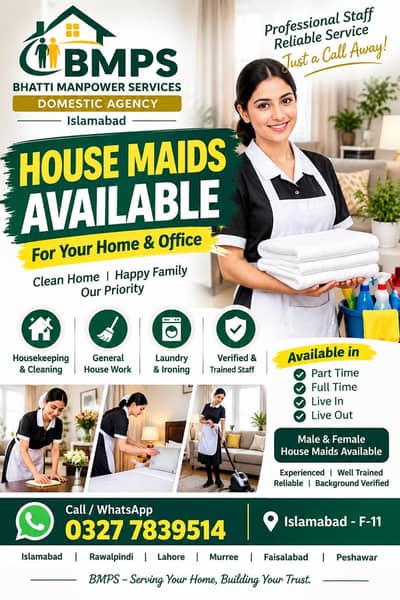 maidsservices,babysitter,housemaids,cooks,patientcare,helpers,Availabe