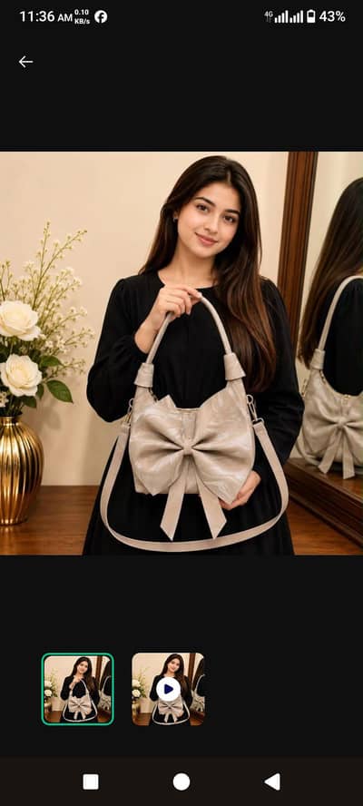stylish bow bag for girls