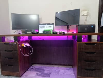 Ikea Style Gaming Table with Drawers + FREE Gaming Chair