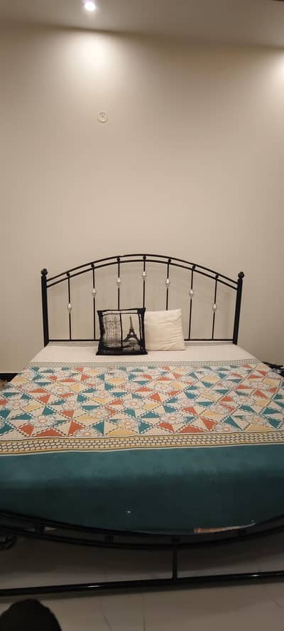 Iron King Size Bed With Mattress | Lightweight & High-Quality Bed