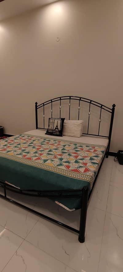 Iron King Size Bed Without Mattress | Lightweight & High-Quality Bed