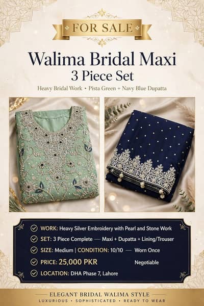 Walima bridal maxi for sale ready to wear