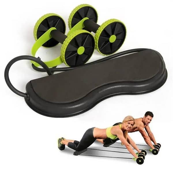 T  Abdominal Wheels Roller Multi-Functional Resistance Pull Rope Muscle Trainer
