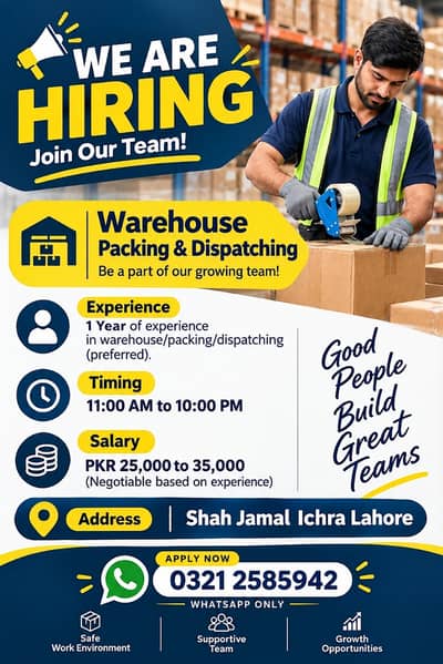Warehouse Packing & Dispatching Job – Taj Bedding