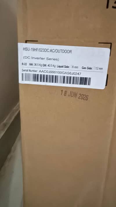 Brand new haier inverter 1.5 ton for sale model HSU-19HF/023DC