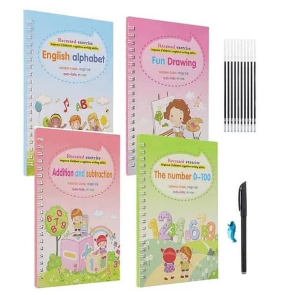 T   Children Writing Paste Calligraphy Handwriting Reusable Magic Practice Copybook