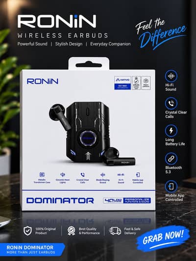 RONiN R-7035 Wireless Gaming Earbuds – Stylish Design