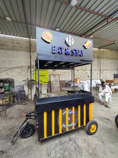 Towable Fries Stall, Burger Stall, Waffle, Soda, Limca, Momos, Cart
