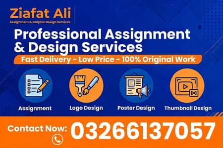 Ziafat Ali -professional Assignment, logon,Poster& thumbnail Designer