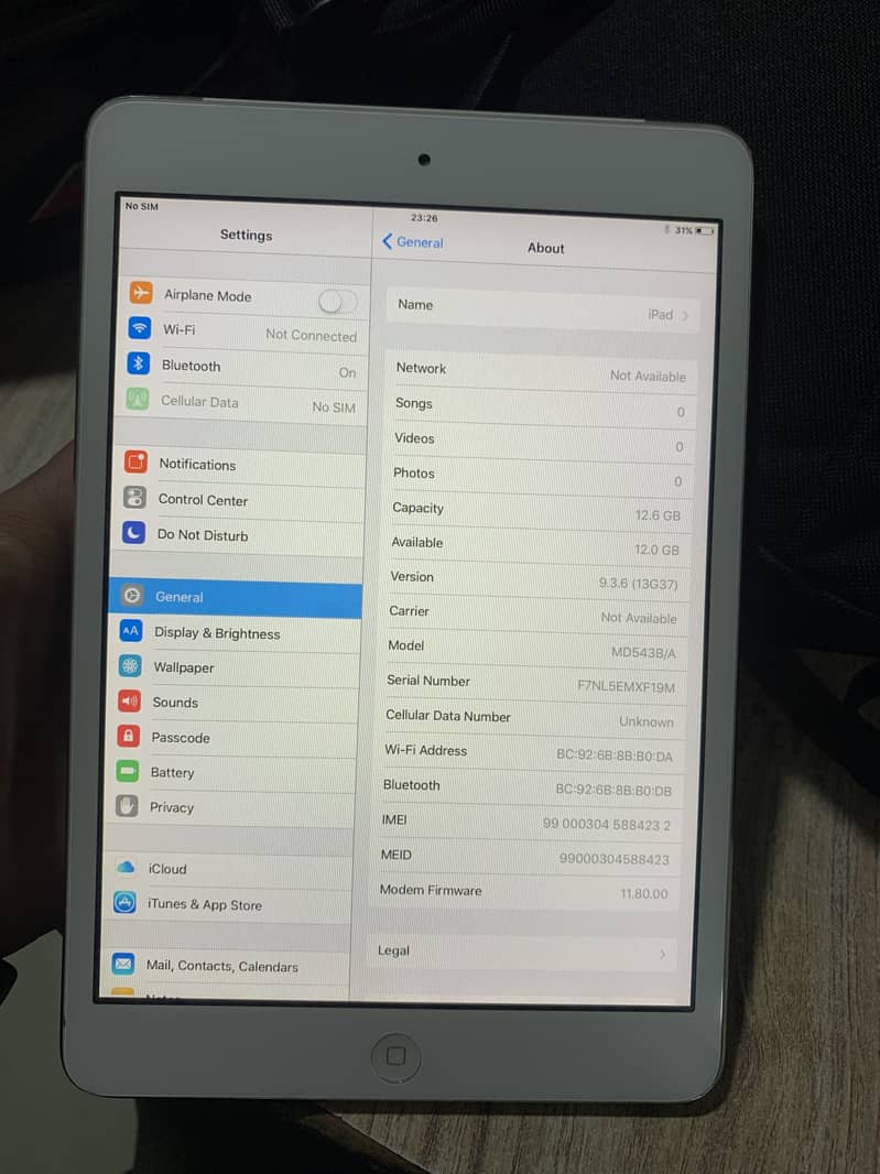 Ipad mini (12.6 GB) 3