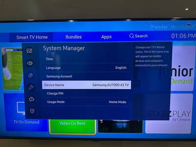 Samsung AU7000 43 inches