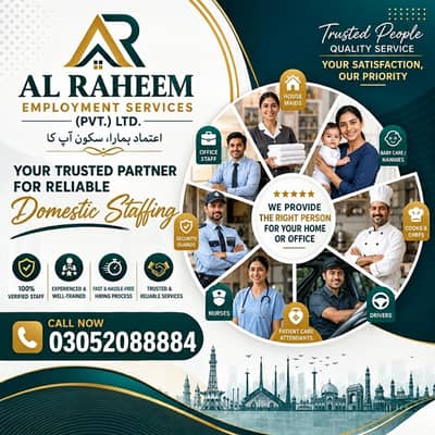 House Maid, Babysitter, Patient Care, Nanny, Nurse, Driver, Chef, Cook