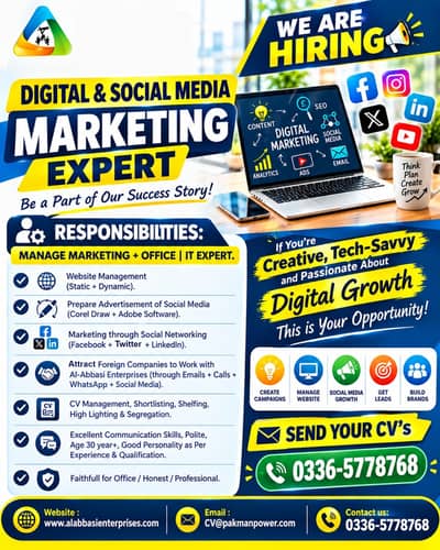SOCIAL MEDIA & DIGITAL MARKETING EXPERT