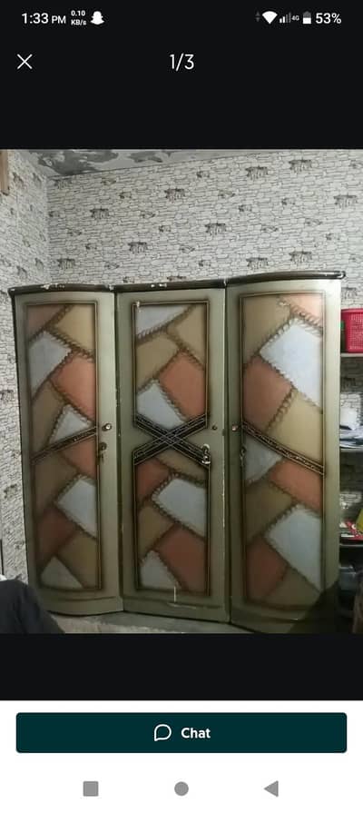wardrobes 3 door wood Almari