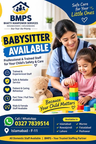 babysitters,nanny,housemaids,cooks,patientcare,kitchen helpers,domesti