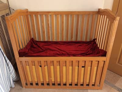 Original Interwood Wooden Baby Cot with Storage Drawers