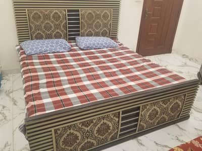 Bed + Side Table + Dressing Table+ Bed Mattress+Pillow